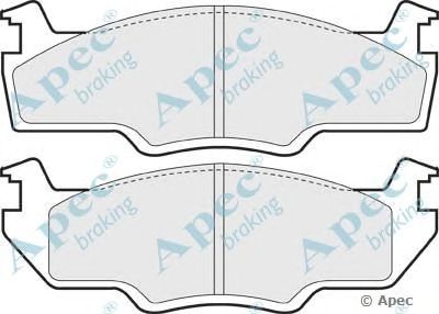 APEC BRAKING pad353 -  Комплект тормозных колодок, дисковый тормоз